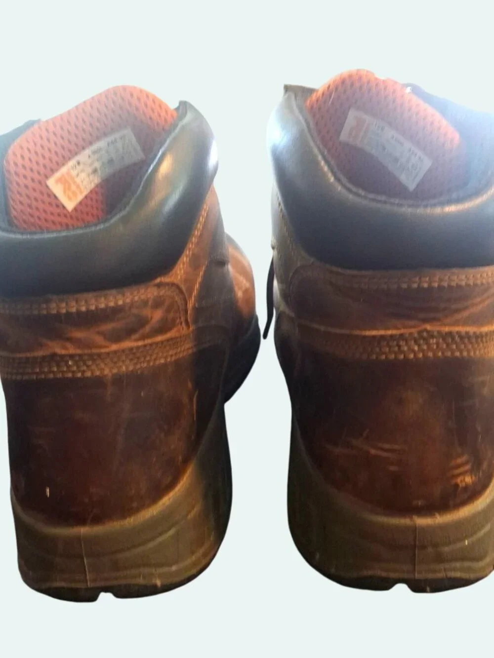 Timberland Pro Mens Brown Leather Waterproof Steel Toe Work Boots Size 12W*SH8